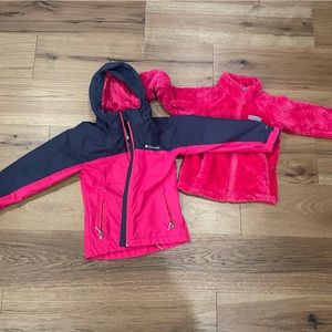 Columbia girls winter coat. 2 pieces to wear three ways. Size 6/6x
